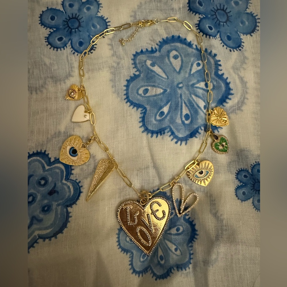 Stella & Ruby heart of hearts charm necklace BNWOT